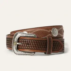 Stetson Pebble Leather Basket Weave Vyö