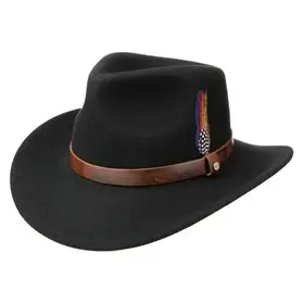  Stetson Western Woolfelt Musta