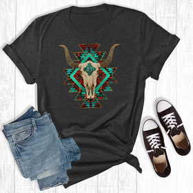T-paita Aztec Cowskull