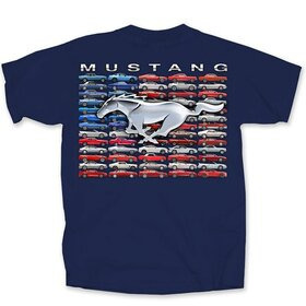 T-paita Ford Mustang Flag Stacked Pony