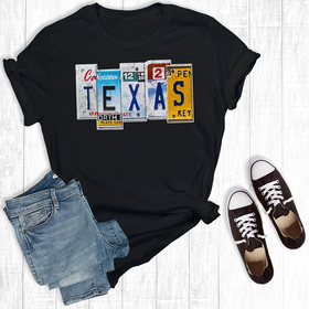 T-paita Texas License Plates