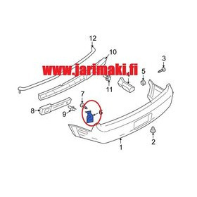 Takapuskurin kiinnike vasen Ford Mustang 2005-2009