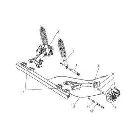 Takapyöränakseli tukivarteen Chatenet CH26 V2