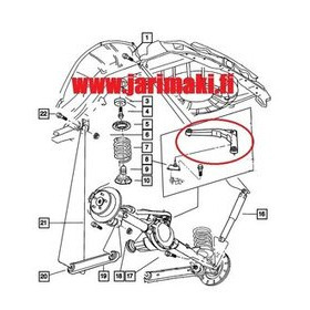Takaylätukivarsi Jeep Grand Cherokee 1999-2004