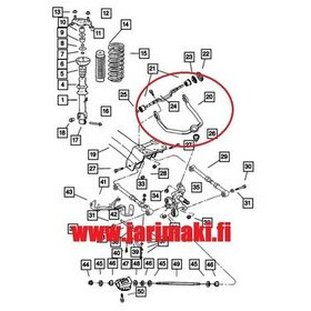Takaylätukivarsi vasen Chrysler Sebring 2001-2004 