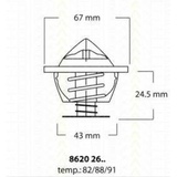 Termostaatti Mopar 2.5/3.1 Diesel 82C 