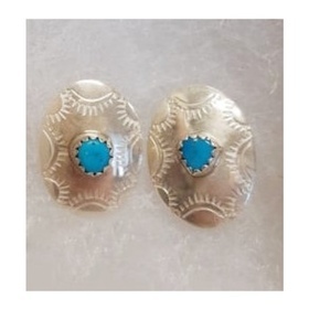 Turquoise kivi- Nappi korvakorut 