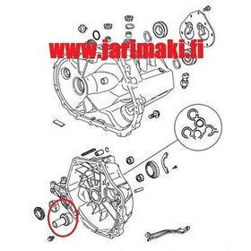 Vaihteiston sisäänmenoakselin laakeri Mopar NV350/41TE 1995-2008
