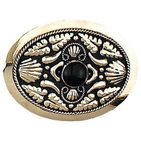 Vyönsolki German Silver mustalla kivellä