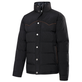 Western-tyylinen musta talvitakki 