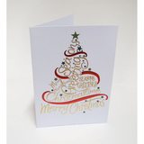 Kortti - Joulukuusi (valkoinen)