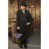 Westerntyylinen pitkä puvuntakki, musta