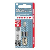 MagLite varapolttimo + adapteri 3-cell C & D (Xenon)