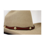 Hattupanta ruskea kirkkailla bling-kukilla