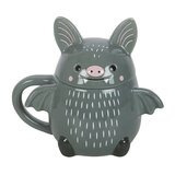   Keraaminen muki - Cute Bat / kannellinen lepakkomuki
