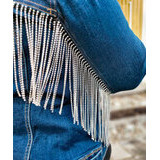  Scully Naisten Farkkutakki Bling -hapsuilla