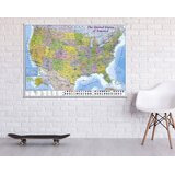  USA Kartta Juliste 100*140cm
