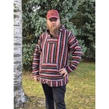 Baja-huppari Musta-kelta-puna-lilat raidat **Koko 3XL**