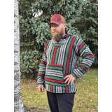 Baja-huppari Musta-vihreä-puna-valkoiset raidat **Koko XL**