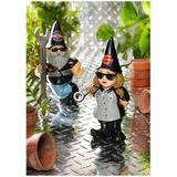 Harley-Davidson -puutarhatonttu naismekaanikko