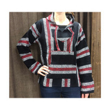 Baja-huppari musta-puna-harmaa