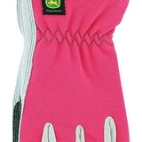 John Deere -nahkakäsineet pinkki