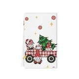 Jouluaiheinen keittiöpyyhe - Tontut ja auto