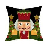 Jouluaiheinen koristetyynyn päällinen 45*45cm - Pähkinänsärkijä ja kuuset
