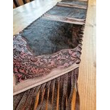 Kaitaliina lehmäntaljasta ruskea-tummanpunainen 195 cm