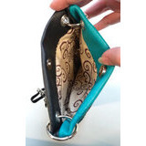 Käsilaukku Hevoskoristeella, turkoosi