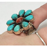 Kingman Turkoosi + Spiny Oyster Sormus