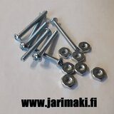 Koneruuvi ja mutteri 6-32X1-1/4" sinkitty teräs