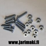 Koneruuvi ja mutteri 6-32X3/4" sinkitty teräs