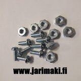 Koneruuvi ja mutteri 6-32X3/8" sinkitty teräs