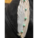 Vaale Koristesulka Hattuun turkooseilla kivillä