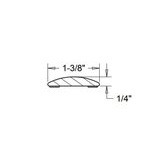 Kromilista taipuisa 1 3/8" metritavara