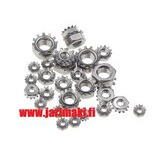 Kuusiolukkomutteri Keps/K-Lock 10-32 sinkitty teräs