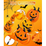 Metallinen puutarhakyltti - Kurpitsat ja hämähäkit