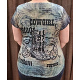 Naisten t-paita Cowgirl Vintage