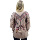 Naisten poncho, mocha