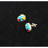 Multicolor Turquoise -nappikorvakorut