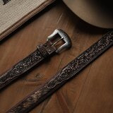 Stetson Hair-on-Hide Tooled Leather Vyö