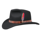  Stetson Western Woolfelt Musta