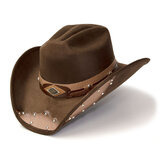 Suede Finish Tooled, ruskea -westernhattu
