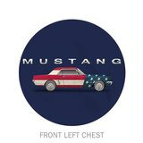 T-paita Ford Mustang Flag Stacked Pony
