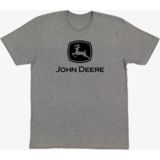 T-paita John Deere logolla, harmaa