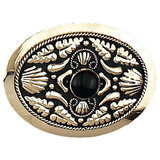 Vyönsolki German Silver mustalla kivellä