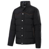 Western-tyylinen musta talvitakki 