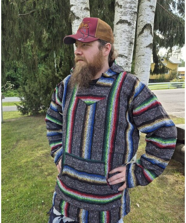  Baja-huppari Harmaa-monivärinen **Koko 3XL**