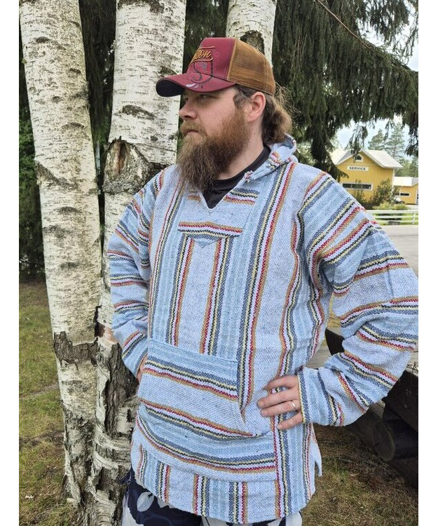  Baja-huppari Vaaleansininen-monivärinen **Koko 3XL**